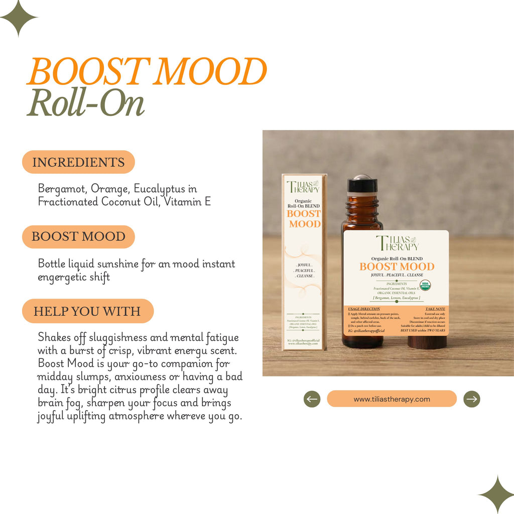 Boost Mood Energy & Uplifting Citrus Essential Oil Roll-On