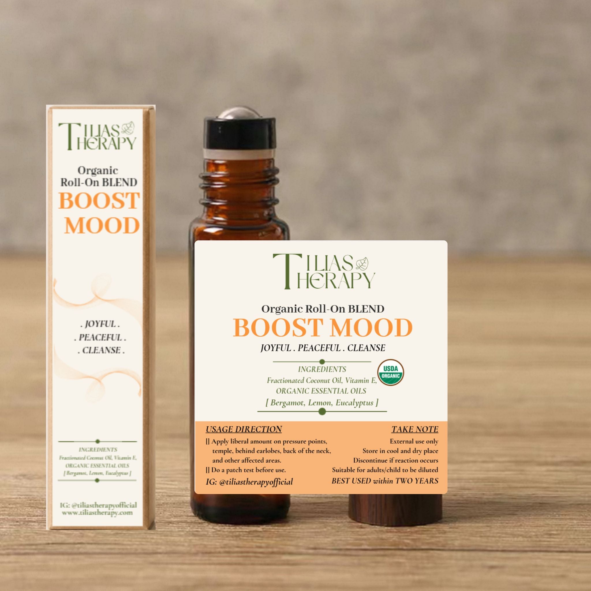 Boost Mood Energy & Uplifting Citrus Essential Oil Roll-On